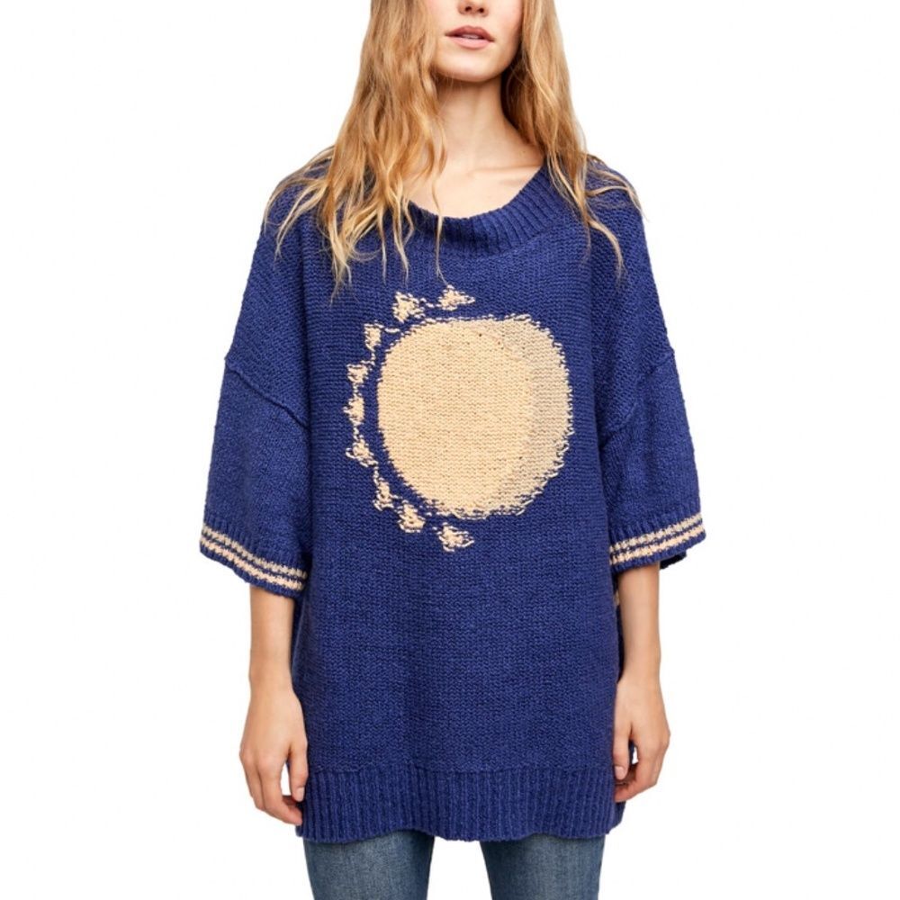 Free People Opal Moon Oversized Knit Sweater